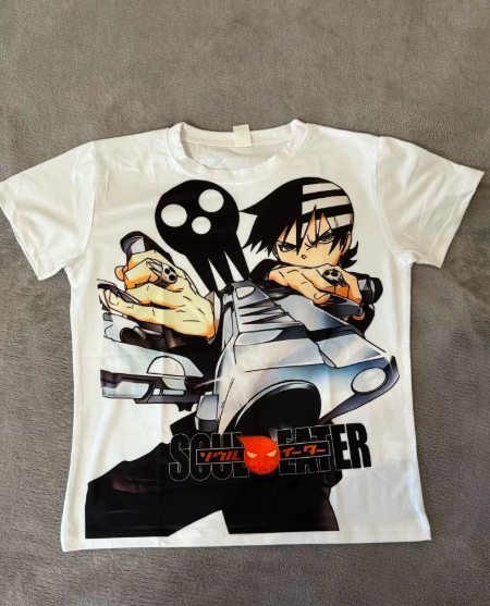 Soul Eater Y2K Gothic Anime T-Shirt – Streetwear Style for Women