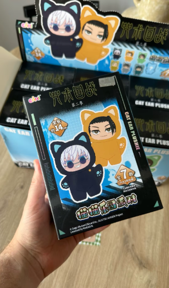 Jujutsu Kaisen Cat Ear Labubu Plushie Figures – Blind Box Random Selection (Gojo, Nobara, Geto, Toji, Nanami & More) JJK