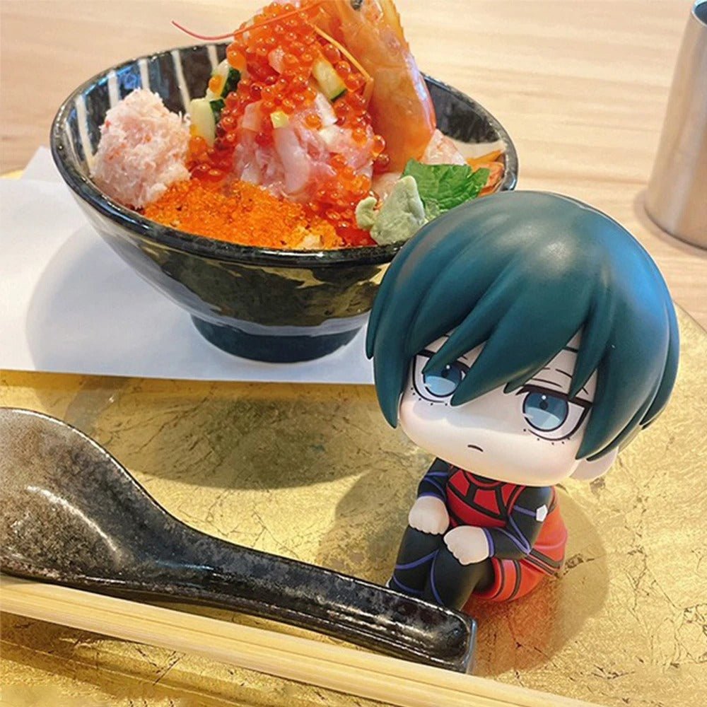 Blue Lock Chibi Football Anime Lookup Action Figures / Itoshi Sae, Reo Mikage, Rin Itoshi - ZenAnimeMarket