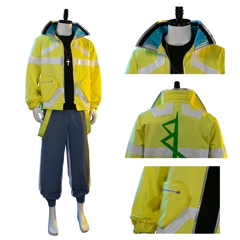 David Martinez Cyberpunk Edgerunners Sandevistan Yellow Jacket UNISEX - ZenAnimeMarket