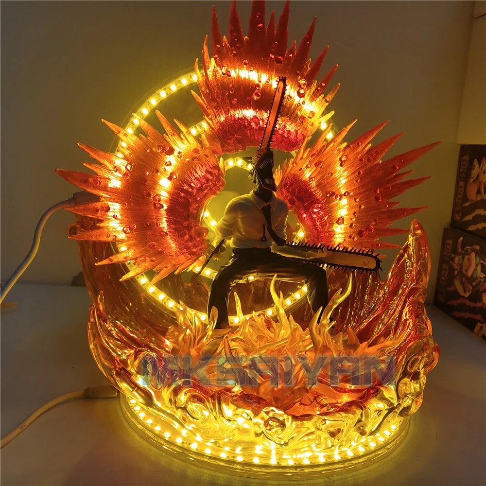 Denji Chainsaw Man LED Light Up Action Figure Fully Customizable 25cm - ZenAnimeMarket