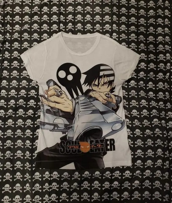 Soul Eater Y2K Gothic Anime T-Shirt – Streetwear Style for Women