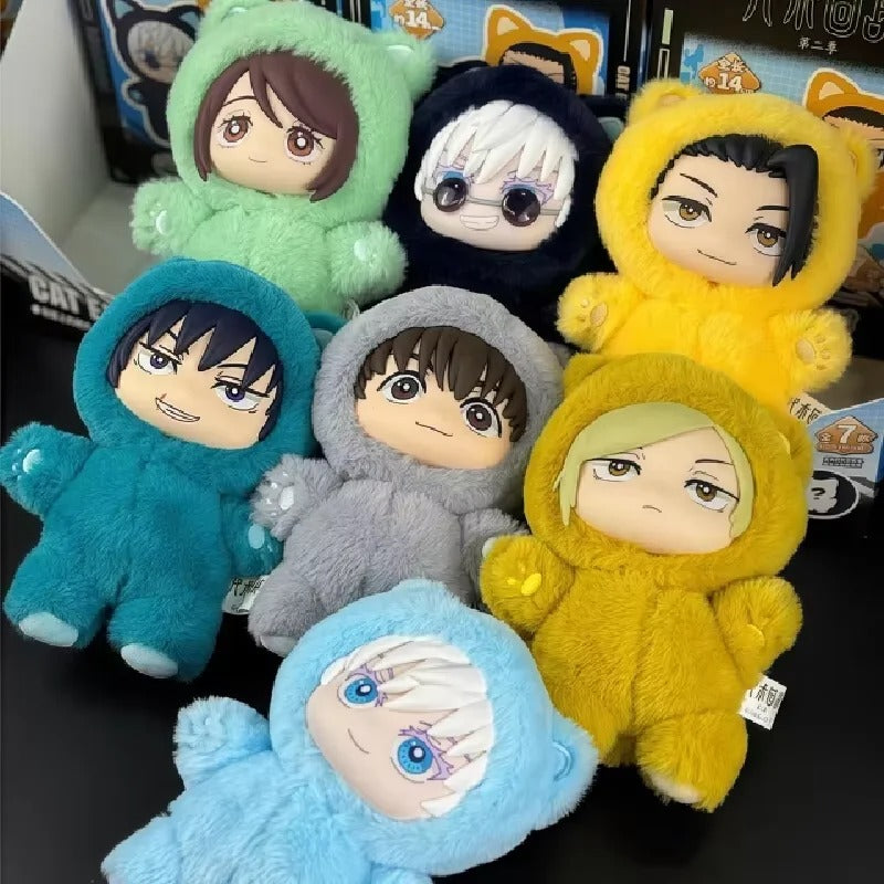 Jujutsu Kaisen Cat Ear Labubu Plushie Figures – Blind Box Random Selection (Gojo, Nobara, Geto, Toji, Nanami & More) JJK
