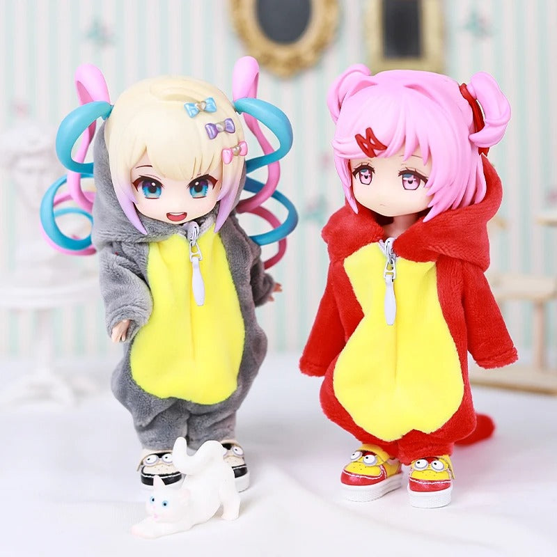 Dinosaur Onesie Nendoroid Figures – Cute Anime Clothing Mini Collectibles in Pajamas