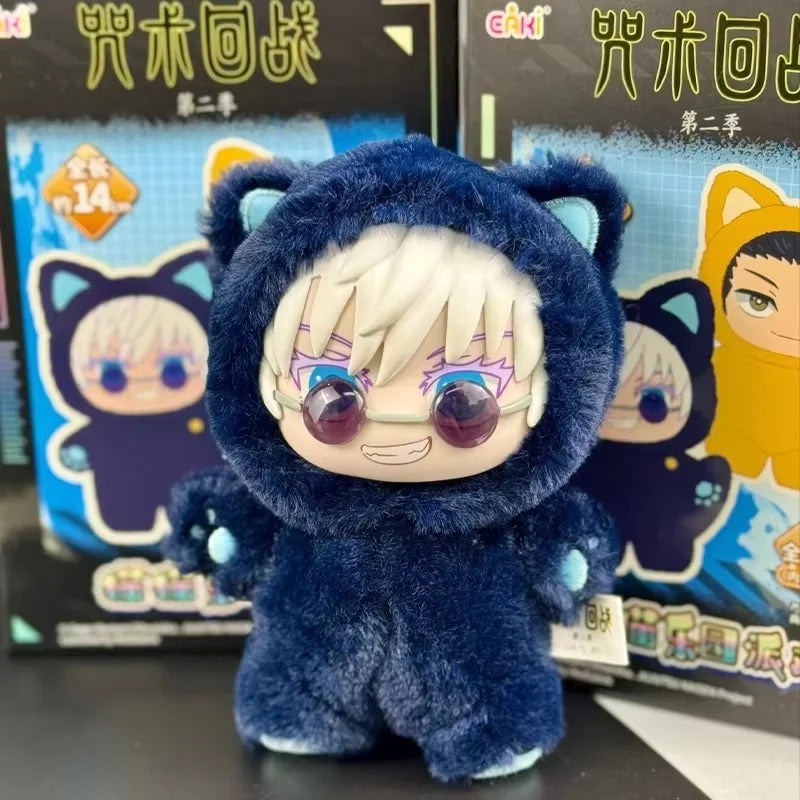 Jujutsu Kaisen Cat Ear Labubu Plushie Figures – Blind Box Random Selection (Gojo, Nobara, Geto, Toji, Nanami & More) JJK