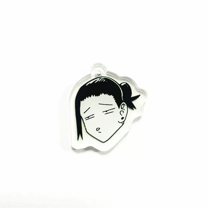 Jujutsu Kaisen Matching 3-Head Keychain Set – 2pcs Gojo & Geto Cute Chibi Anime Keychains