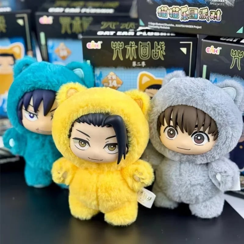 Jujutsu Kaisen Cat Ear Labubu Plushie Figures – Blind Box Random Selection (Gojo, Nobara, Geto, Toji, Nanami & More) JJK