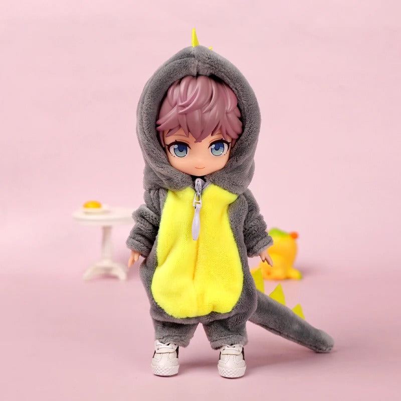 Dinosaur Onesie Nendoroid Figures – Cute Anime Clothing Mini Collectibles in Pajamas