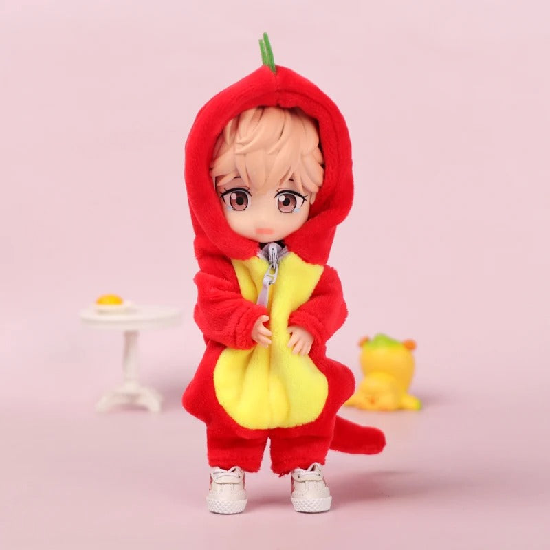 Dinosaur Onesie Nendoroid Figures – Cute Anime Clothing Mini Collectibles in Pajamas
