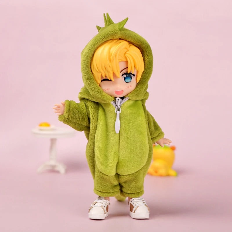Dinosaur Onesie Nendoroid Figures – Cute Anime Clothing Mini Collectibles in Pajamas