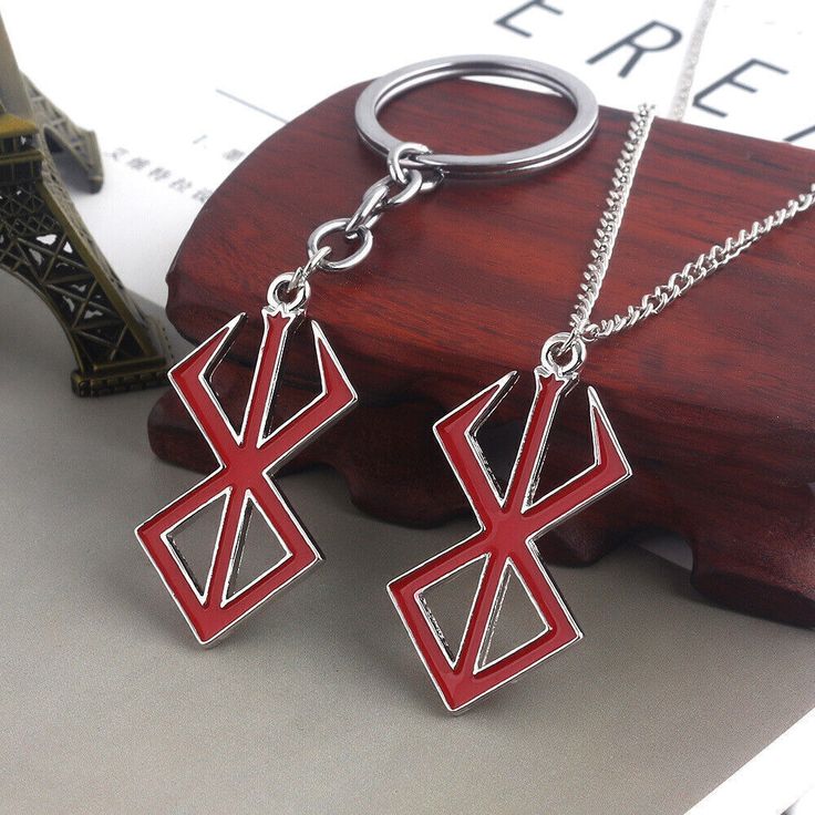 Berserk Brand Of Sacrifice Keychain & Necklace (Red)