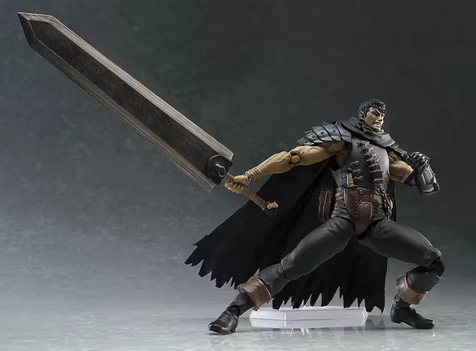 Guts Berserk Customizable Action Figure with Cape and Sword 17cm