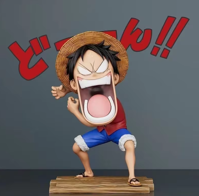 One Piece Luffy Sanji Zoro Screaming Funny Action Figure SET OF 3