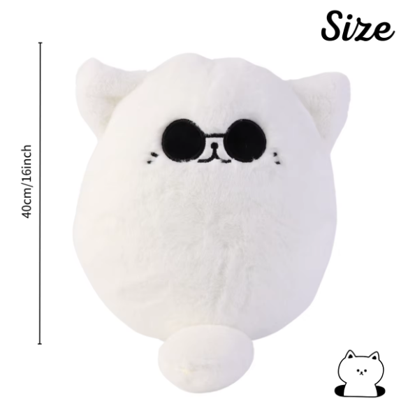 Gojo's White Cat Jujutsu Kaisen Cute Plushy Soft Toy Wearing Sunglasses