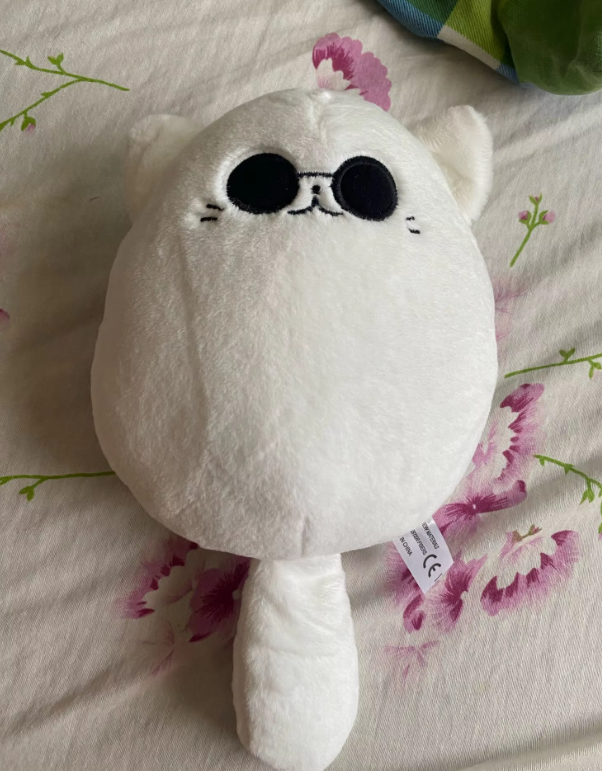 Gojo's White Cat Jujutsu Kaisen Cute Plushy Soft Toy Wearing Sunglasses