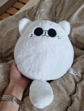 Gojo's White Cat Jujutsu Kaisen Cute Plushy Soft Toy Wearing Sunglasses