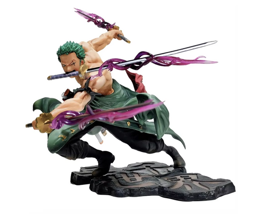 Roronoa Zoro One Piece Three-Blade Anime Action Figure 12cm