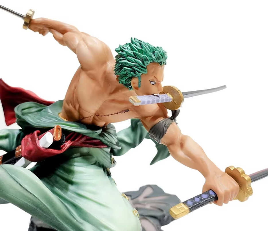 Roronoa Zoro One Piece Three-Blade Anime Action Figure 12cm