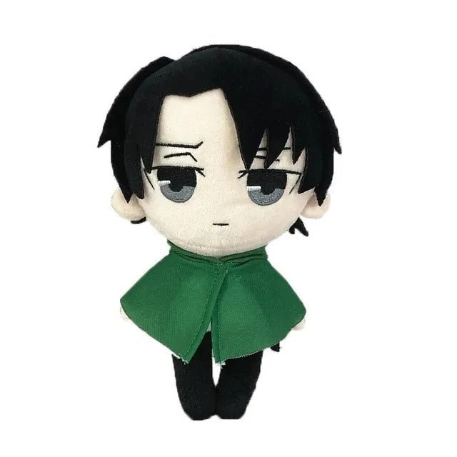 Attack on Titan Plushies – Eren Yeager, Mikasa Ackerman & Levi Ackerman 20cm Soft Anime Dolls AOT - ZenAnimeMarket