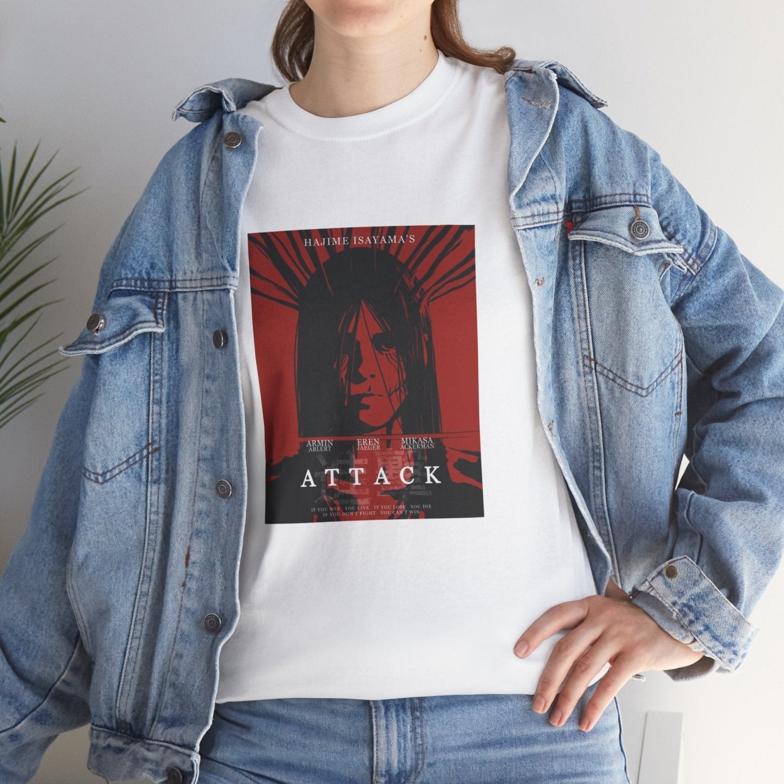 Attack on Titan Unisex Eren Jeager Graphic T-Shirt Streetwear - ZenAnimeMarket