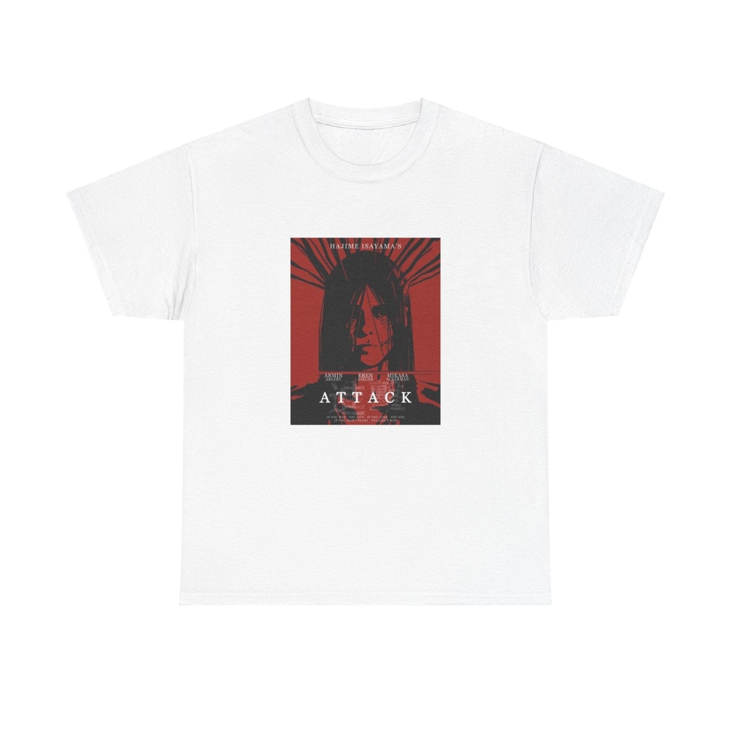 Attack on Titan Unisex Eren Jeager Graphic T-Shirt Streetwear - ZenAnimeMarket