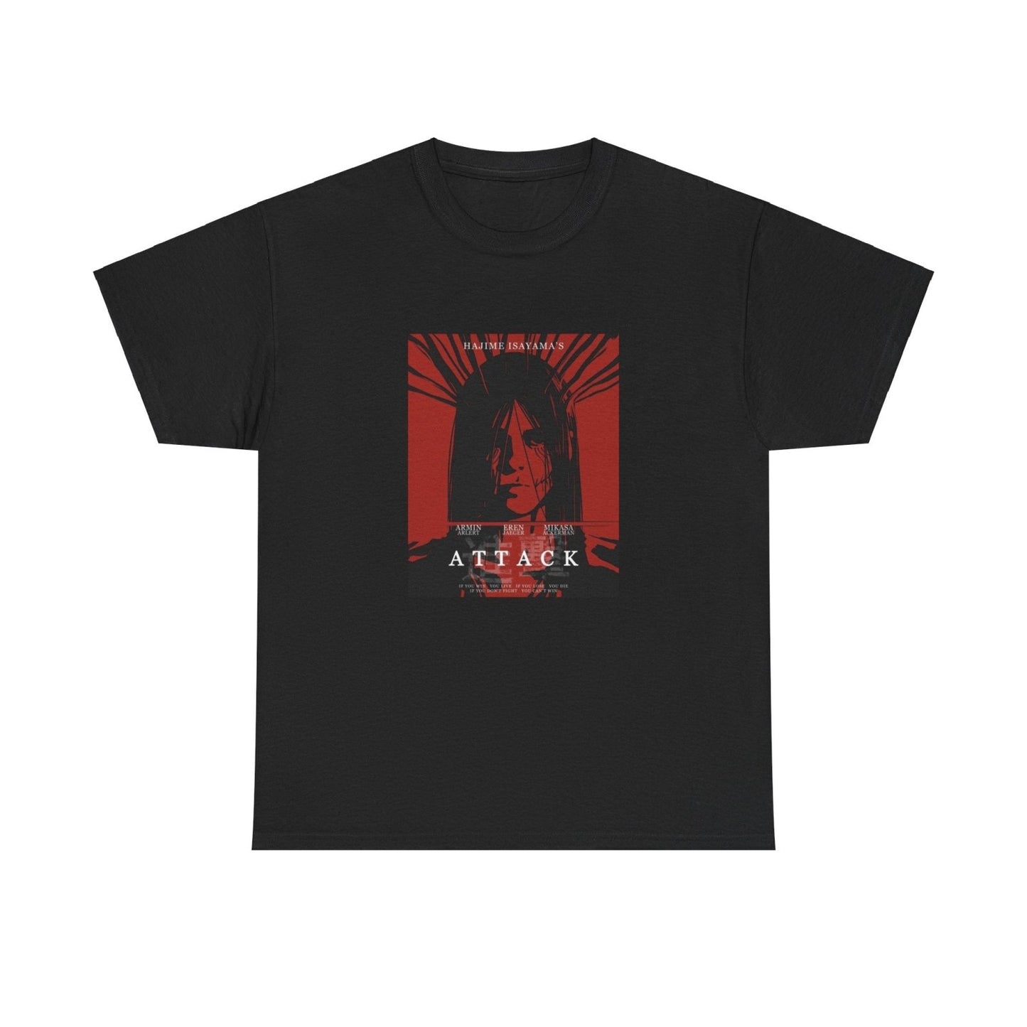 Attack on Titan Unisex Eren Jeager Graphic T-Shirt Streetwear - ZenAnimeMarket