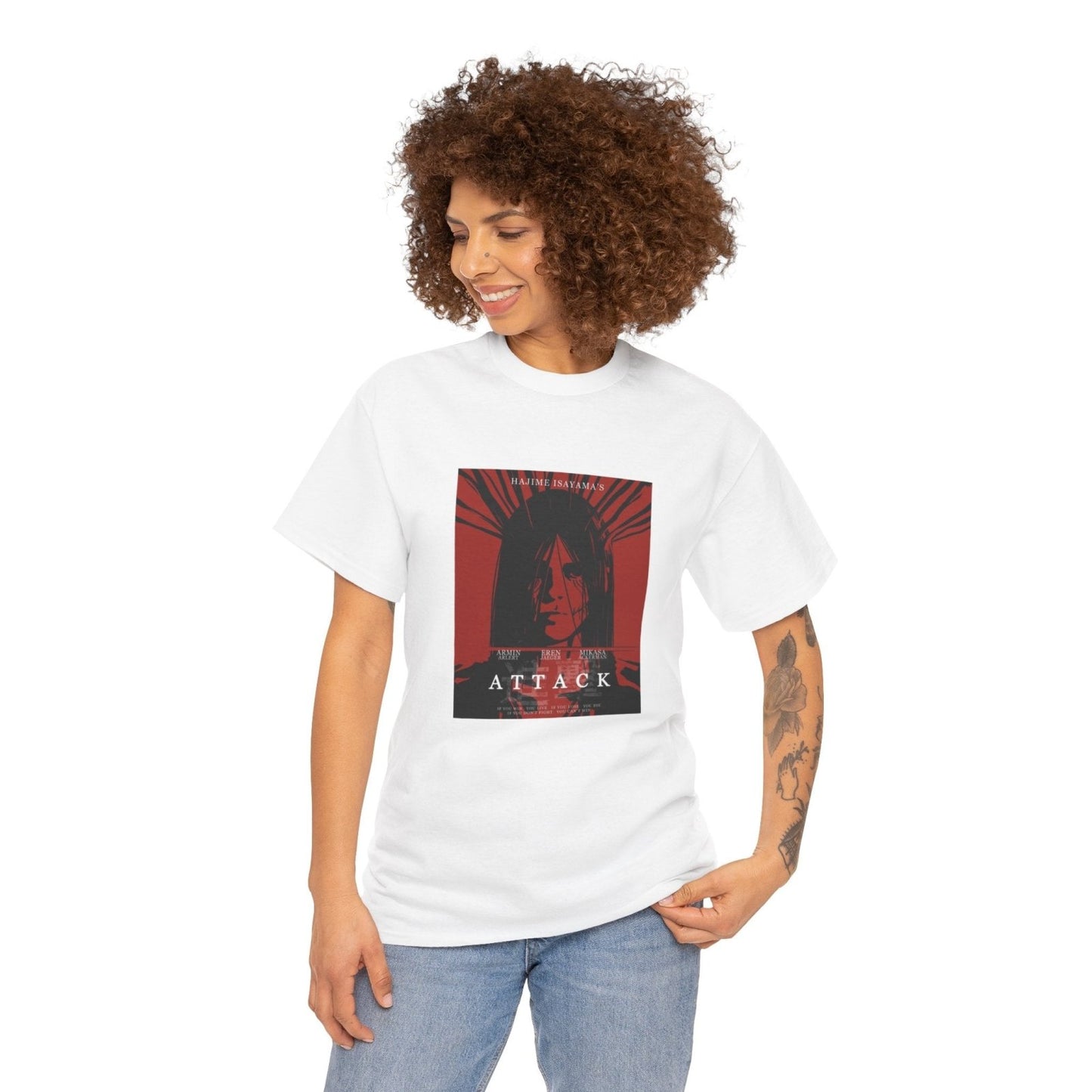 Attack on Titan Unisex Eren Jeager Graphic T-Shirt Streetwear - ZenAnimeMarket
