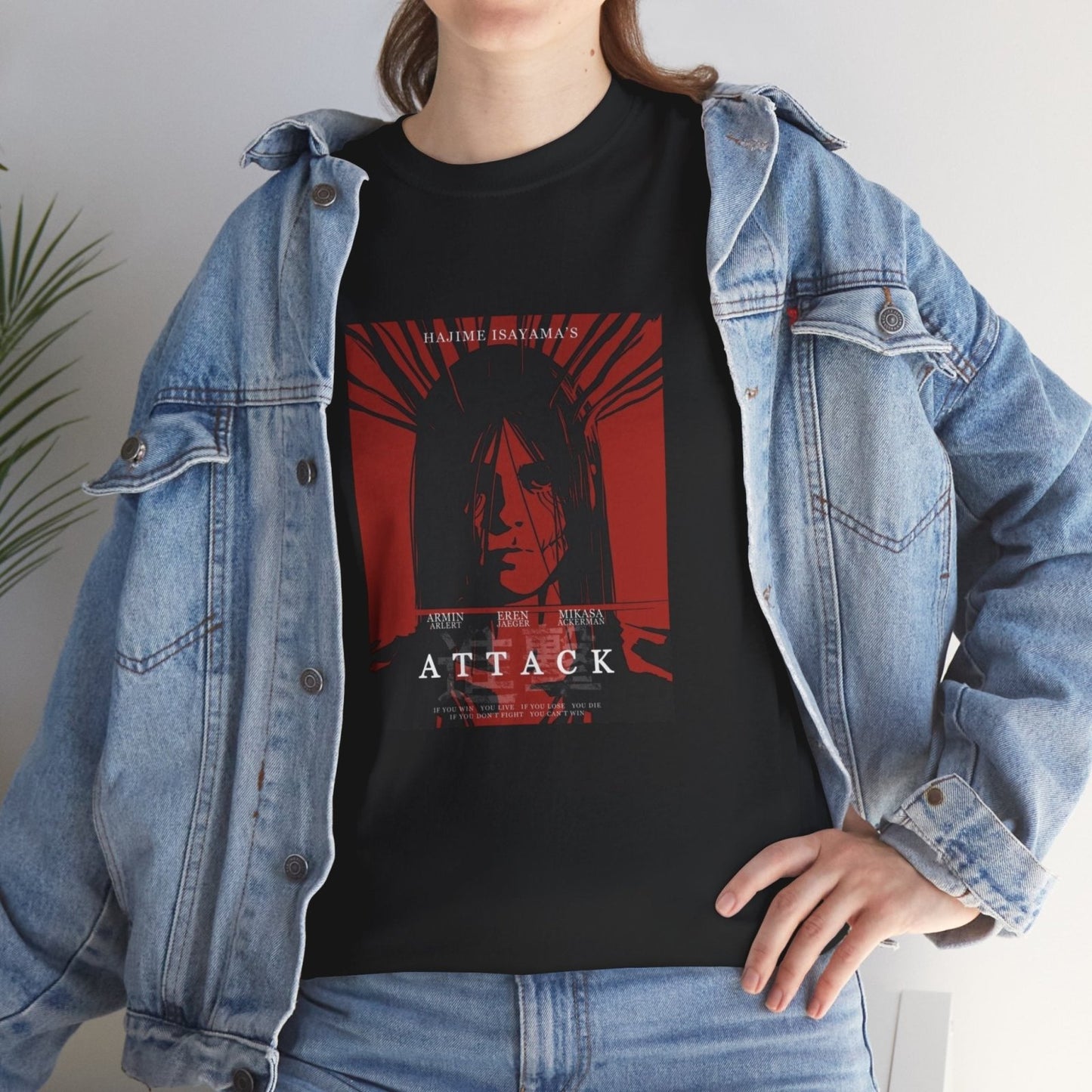 Attack on Titan Unisex Eren Jeager Graphic T-Shirt Streetwear - ZenAnimeMarket