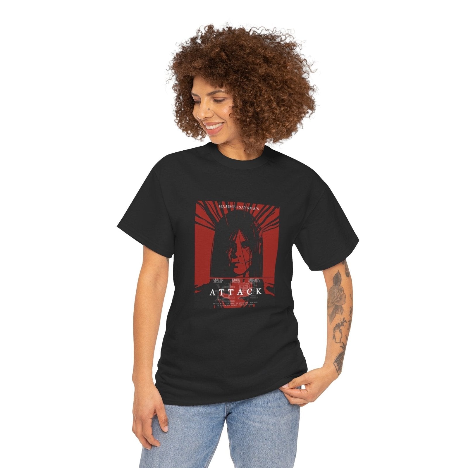 Attack on Titan Unisex Eren Jeager Graphic T-Shirt Streetwear - ZenAnimeMarket