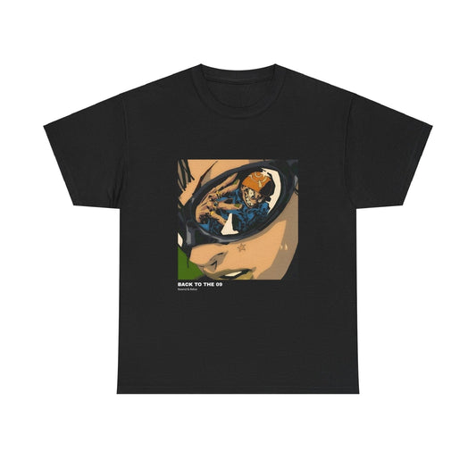 "Back to the 09" Anime Graphic Tee Streetwear Unisex Heavy Cotton Black - ZenAnimeMarket