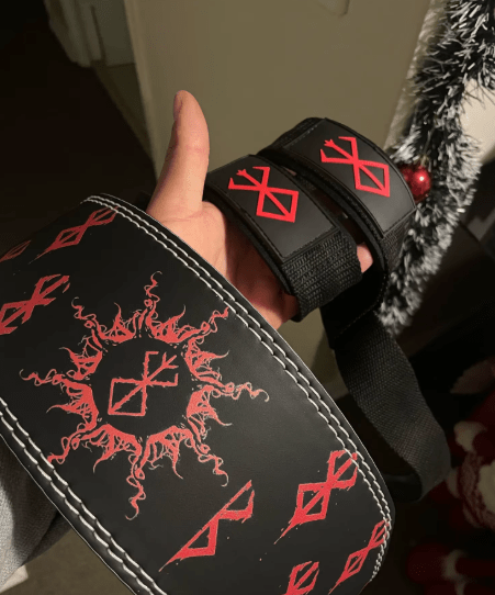 Berserk Gym Lifting Straps Weight Lifting & Power Lifting Brand Of Sacrifice Guts Cosplay - ZenAnimeMarket