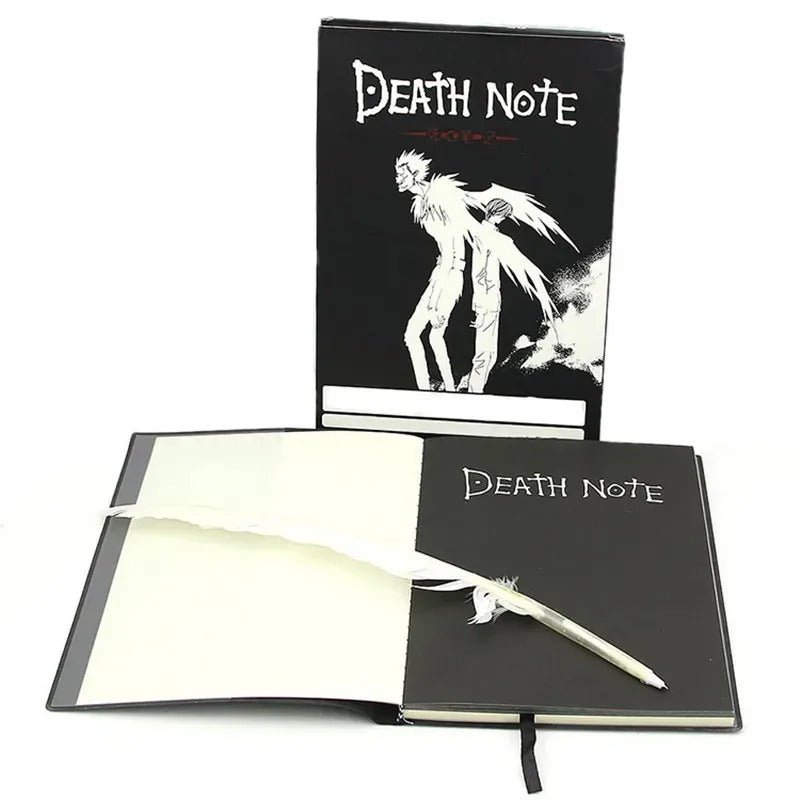Death Note Book + L Lawliet Necklace + Feather Pen Anime Collectable Props - ZenAnimeMarket