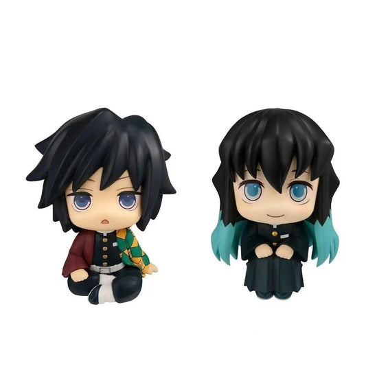 Demon Slayer Chibi Look Up Figures – Muichiro Tokito & Giyu Tomioka Cute Anime Kimetsu no Yaiba - ZenAnimeMarket