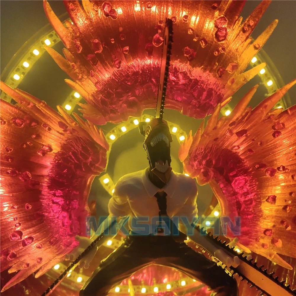 Denji Chainsaw Man LED Light Up Action Figure Fully Customizable 25cm - ZenAnimeMarket