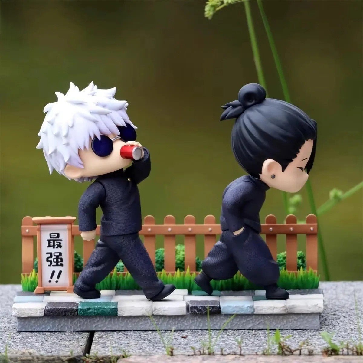 Gojo Satoru & Geto Suguru Walking Funny Cute Action Figures Jujutsu Kaisen Anime & Manga - ZenAnimeMarket