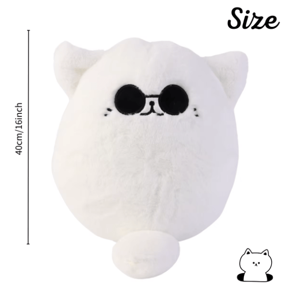 Gojo's White Cat Jujutsu Kaisen Cute Plushy Soft Toy Wearing Sunglasses - ZenAnimeMarket