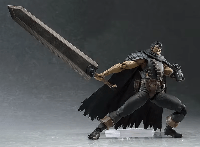 Guts Berserk Customizable Action Figure with Cape and Sword 17cm - ZenAnimeMarket