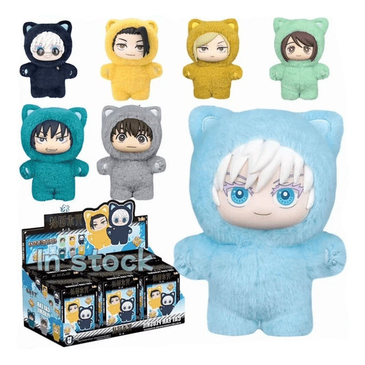Jujutsu Kaisen Cat Ear Labubu Plushie Figures – Blind Box Random Selection (Gojo, Nobara, Geto, Toji, Nanami & More) JJK - ZenAnimeMarket