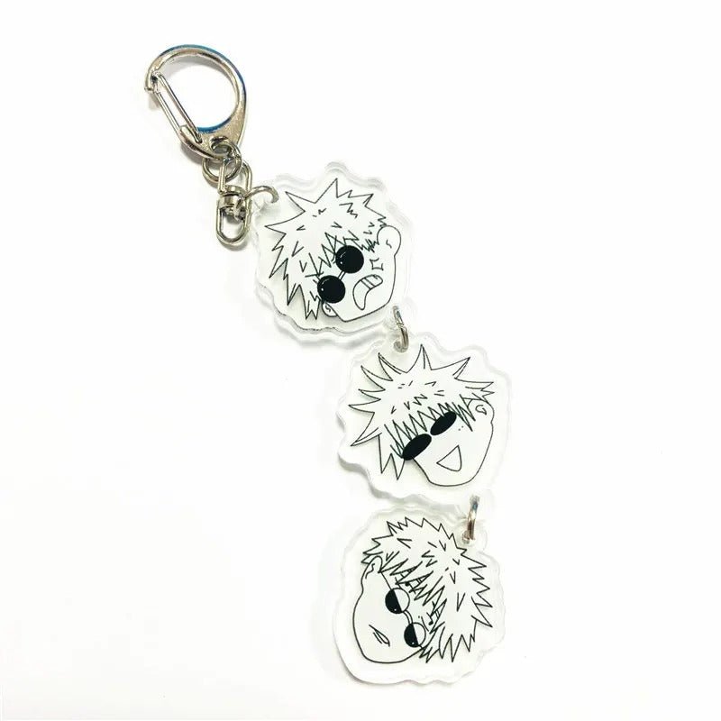 Jujutsu Kaisen Matching 3 - Head Keychain Set – 2pcs Gojo & Geto Cute Chibi Anime Keychains - ZenAnimeMarket
