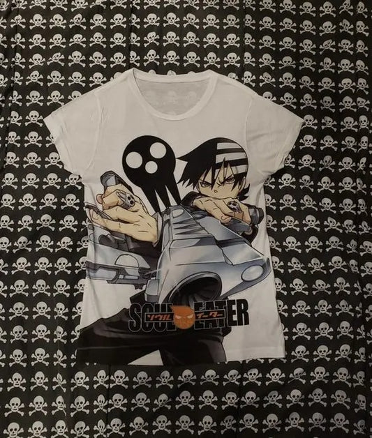 Soul Eater Y2K Gothic Anime T-Shirt – Streetwear Style for Women
