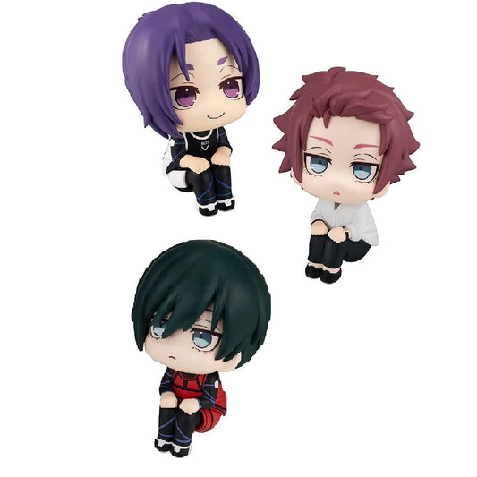 Blue Lock Chibi Football Anime Lookup Action Figures / Itoshi Sae, Reo Mikage, Rin Itoshi