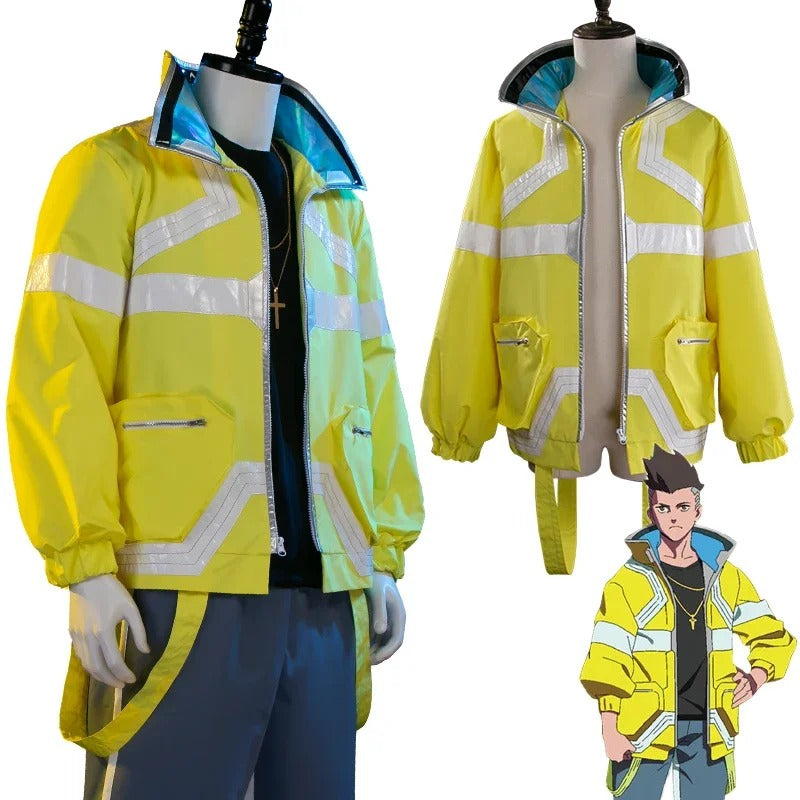 David Martinez Cyberpunk Edgerunners Sandevistan Yellow Jacket UNISEX