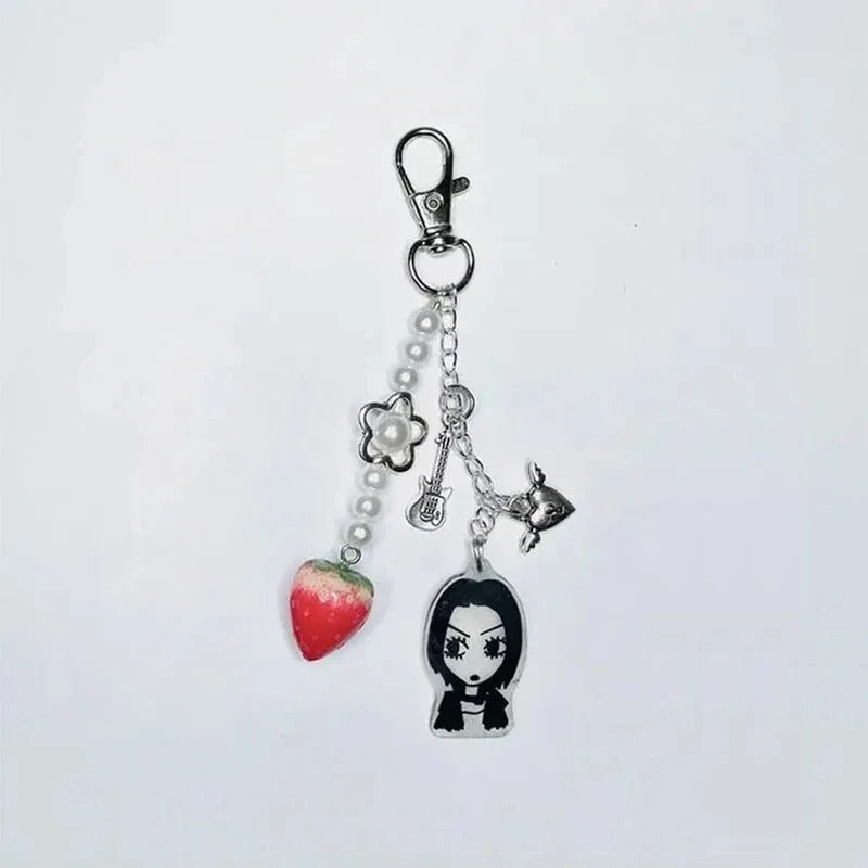 NANA Matching Keychains Anime & Manga Series Cute Strawberry Phone Charm