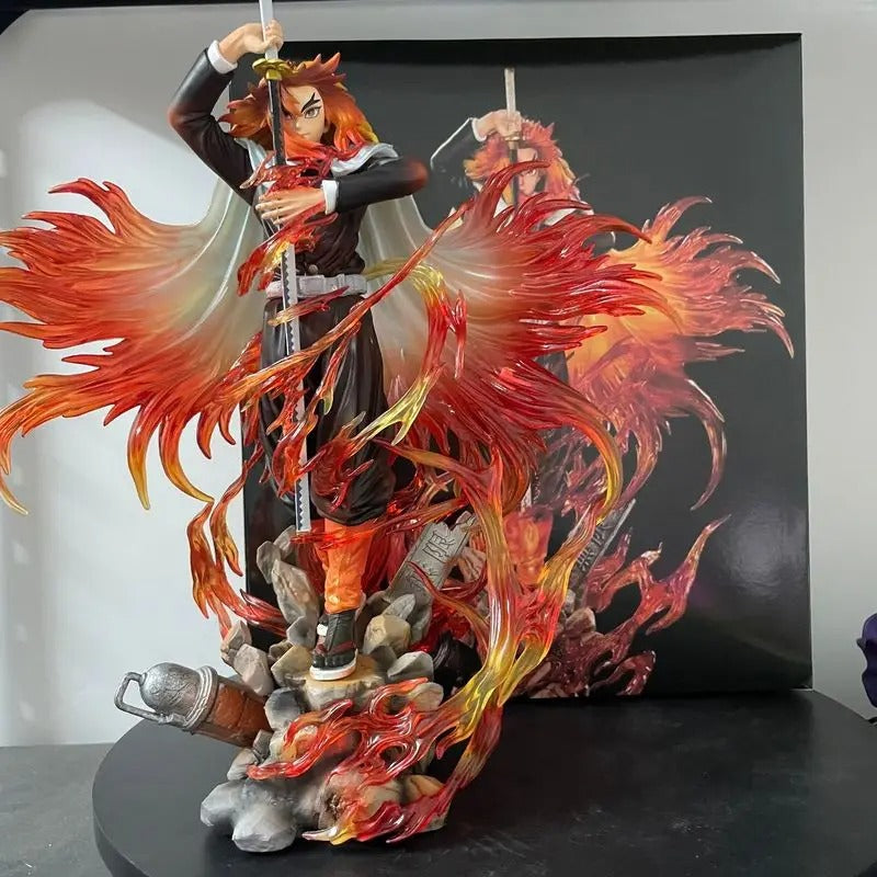 Rengoku Kyojuro Demon Slayer Flame Hashira Action Figure Kimetsu no Yaiba Anime & Manga 30cm