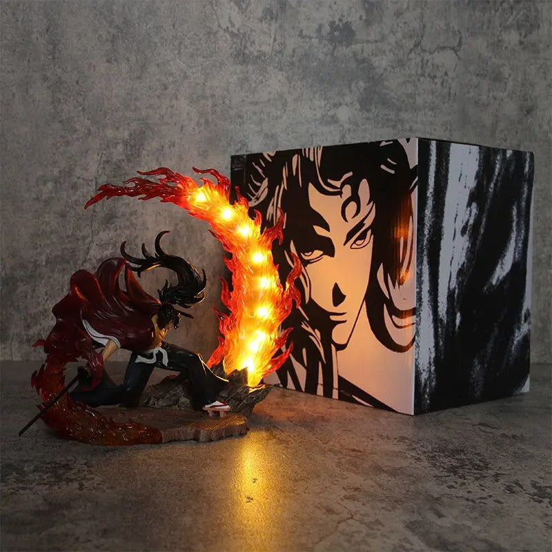 Yoriichi Tsugikuni Demon Slayer LED Light Up The Sun Breather Action Figure 25cm