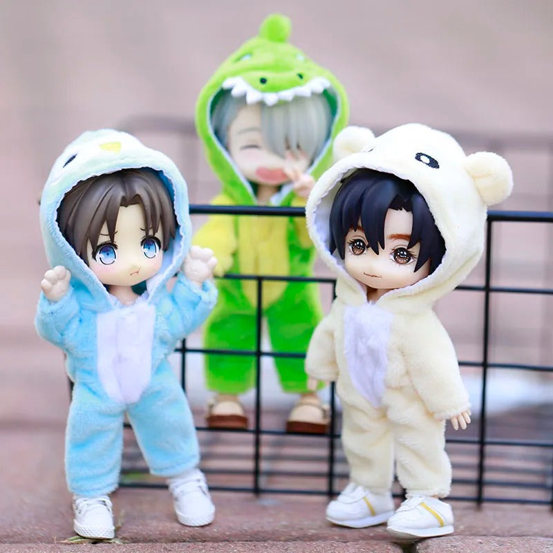 Animal Onesie Nendoroid Figures – Cute Mini Anime Collectibles with Dinosaur, Shark, Panda & More