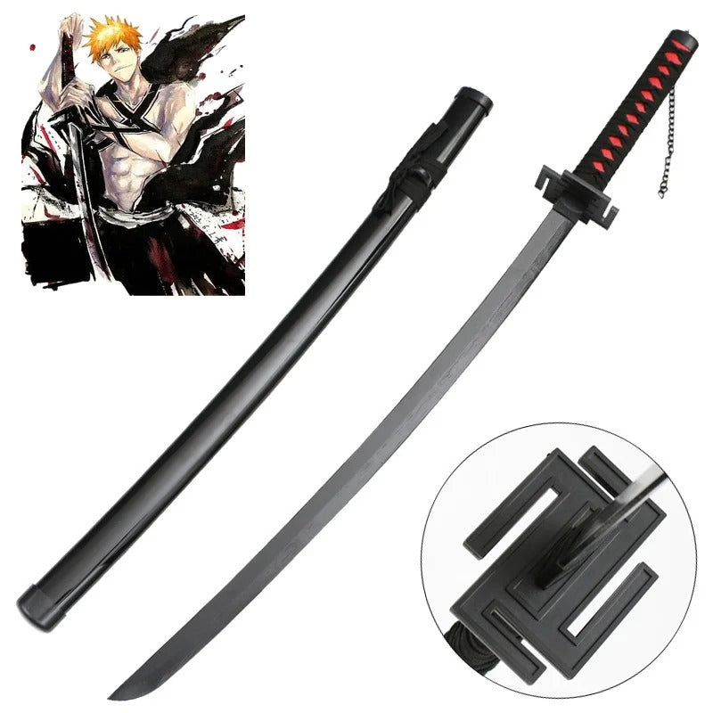 Bleach Katana Full-Sized Blade Ichigo Japanese Styled Cosplay Props (104 cm)