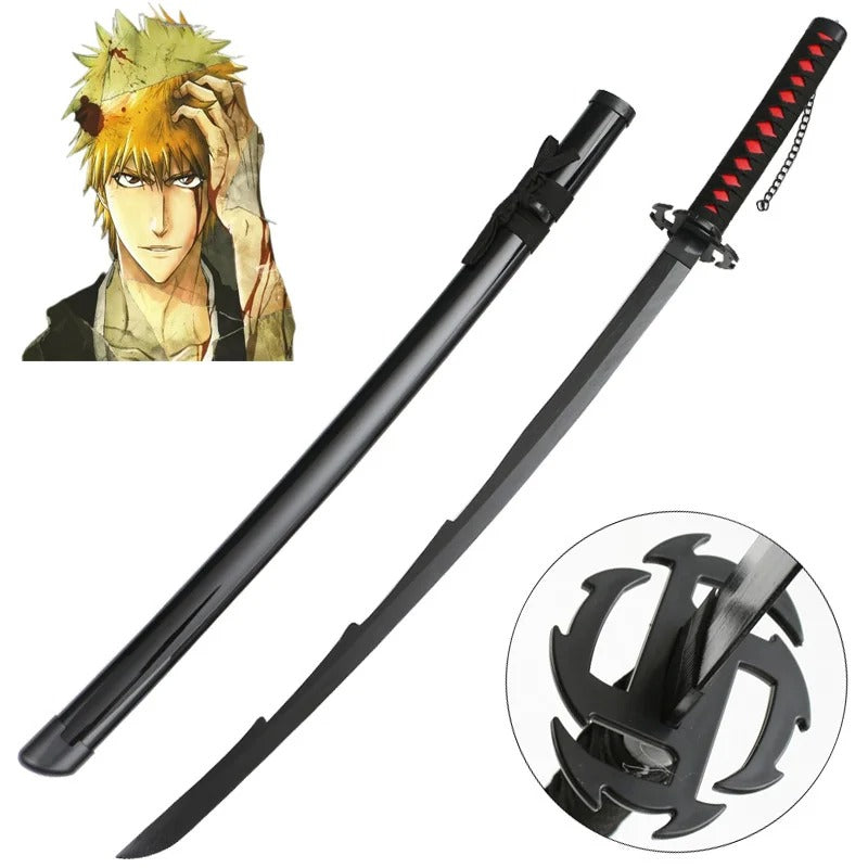 Bleach Katana Full-Sized Blade Ichigo Japanese Styled Cosplay Props (104 cm)