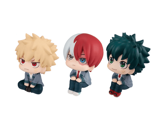 My Hero Academia Chibi Look Up Figures 10cm – Izuku Midoriya, Katsuki Bakugo & Shoto Todoroki Cute Anime MHA - ZenAnimeMarket
