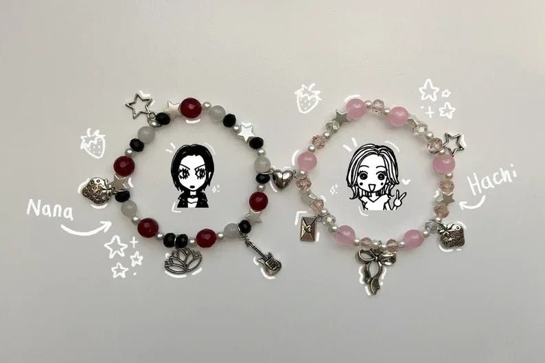 Nana Matching Bracelets Nana Osaki & Nana Komatsu Beaded Jewelery - ZenAnimeMarket